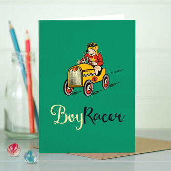 ‘Boy Racer’ Motor Car Enthusiast’s Card, 4 of 4