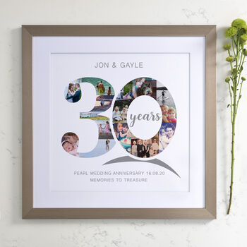 Personalised Pearl Wedding Anniversary Collage, 5 of 11