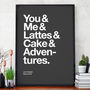 Personalised Typographic 'Favourite Things' Print, thumbnail 9 of 10