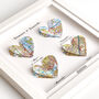 Wooden Anniversary Gift 3D Heart Map Locations Print In Solid Wooden Frame, thumbnail 8 of 12
