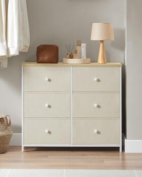 Six Drawer Fabric Dresser For Bedroom Or Nursery, 2 of 12