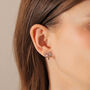 Triple Star Clip On Earrings, thumbnail 1 of 2