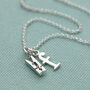 Sterling Silver Clothes Peg Necklace, thumbnail 1 of 8