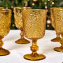 Set Of Four Paisley Embossed Wine Goblets, thumbnail 1 of 7