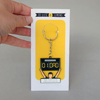 'No Substitute For You' Football Keyring For Dad, 5 of 7