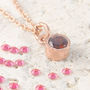 Garnet Rose Gold January Birthstone Jewellery Set, thumbnail 2 of 4
