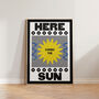 Retro Vintage Here Comes The Sun Wall Print, thumbnail 2 of 7