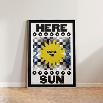 Retro Vintage Here Comes The Sun Wall Print, 2 of 7