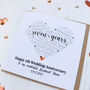 Personalised 7th Copper Wedding Anniversary Card, thumbnail 1 of 10