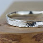 Wide Sterling Silver Textured Storybook Bangle, thumbnail 1 of 5