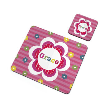 Personalised Girl's Floral Placemat Set, 9 of 10