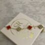 Double Sided 18 K Gold Plated Red Clover Bracelet, thumbnail 6 of 6