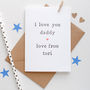 Personalised 'Love You Daddy' Father's Day Card, thumbnail 2 of 3