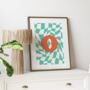 Letter Print Retro Check Pattern, thumbnail 3 of 5