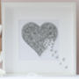 Lace Butterfly Framed Wedding Art, Colour Choice, thumbnail 3 of 5