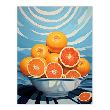 The Orange Bowl Fruity Bright Kitchen Wall Art Print, 6 of 6