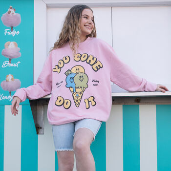 You Cone Do It Women's Ice Cream Graphic Sweatshirt, 4 of 4