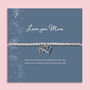 Love You Mum Silver Plated Beaded Bracelet In Box, thumbnail 1 of 8