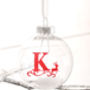 Personalised Christmas Tree Bauble With Initial, thumbnail 3 of 5