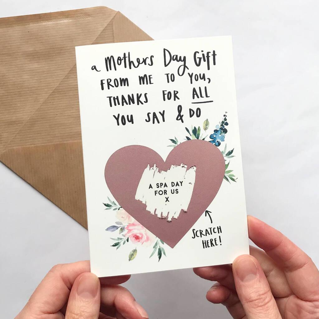 Floral Mothers Day Treat Scratch Card By Studio Thirty Two 