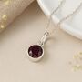 Personalised January Birthstone Necklace In Sterling Silver, thumbnail 1 of 9