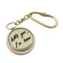 Personalised Brass Compass Keyring, thumbnail 9 of 12