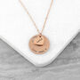 Engraved Rose Gold Plated Place In My Heart Necklace, thumbnail 2 of 3