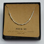 50th Birthday Personalised Morse Code Necklace Gift, thumbnail 8 of 12
