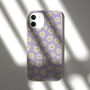 Retro Purple Flowers Biodegradable Phone Case, thumbnail 7 of 7