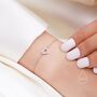 Sterling Silver Open Heart Cz Bracelet, thumbnail 5 of 12