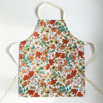 Peach Floral Apron, 2 of 5