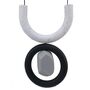 Speckled Black And Grey Silicone Necklace, thumbnail 2 of 5