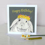 Spring Bunny Birthday Card, thumbnail 2 of 3