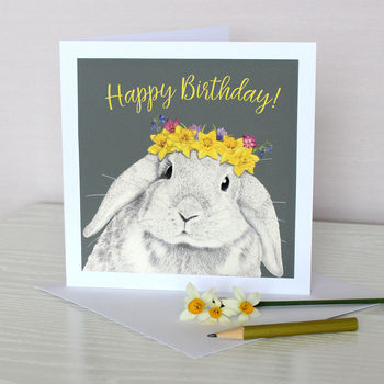 Spring Bunny Birthday Card, 2 of 3