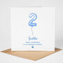Personalised Blue Balloon 2nd Birthday Card, thumbnail 2 of 5