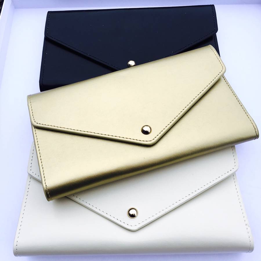 metallic leather travel wallet by begolden