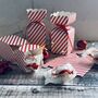 Candy Cane Stripe Half Cracker Shaped Box Set Of Four, thumbnail 1 of 6