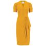 Mabel Dress In Mustard Vintage 1940s Style, thumbnail 1 of 2