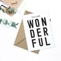 'You Are Wonderful' A6 Card, thumbnail 2 of 3