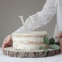 Personalised Initial Floral Wooden Cake Topper, thumbnail 2 of 5