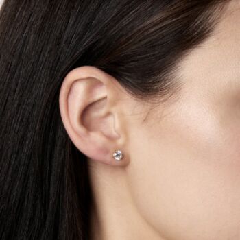 9ct Gold Solitaire Stud Earrings, 3 of 5