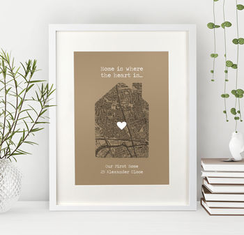 Our First Home Personalised Map Print, 12 of 12