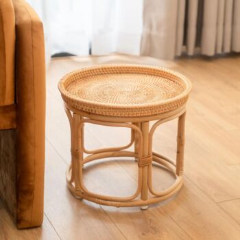 Small Rattan Eco Friendly Side Table, 2 of 5