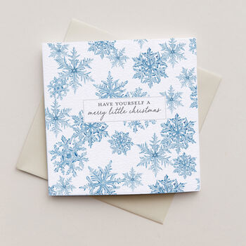 Luxury Snowflake Watercolour Christmas Card, 2 of 2