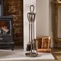 Antique Pewter Effect Fireside Companion Set, thumbnail 1 of 8