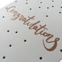 'Congratulations' Polka Dot Letterpress Card, thumbnail 3 of 3
