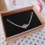 Sterling Silver Lotus Flower Chain Anklet, thumbnail 2 of 5