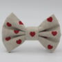 Red Hearts Dog Bow Tie, thumbnail 1 of 9