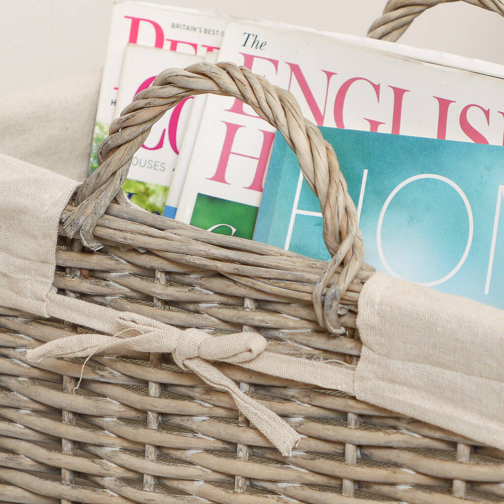Country Home Wicker Magazine Basket By Dibor