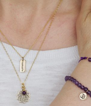 Crown Chakra Necklace In Gold Or Silver, 4 of 7